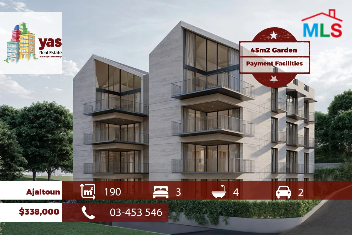 Ajaltoun 190m2 | 45m2 Garden | Under Construction |Pyt Facilties | TYT