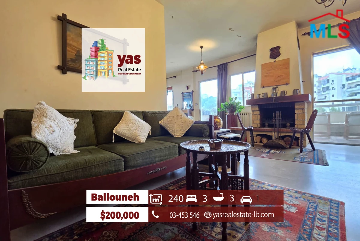 Ballouneh 240m2 | Decorated | Mountain View | Private Street | TO