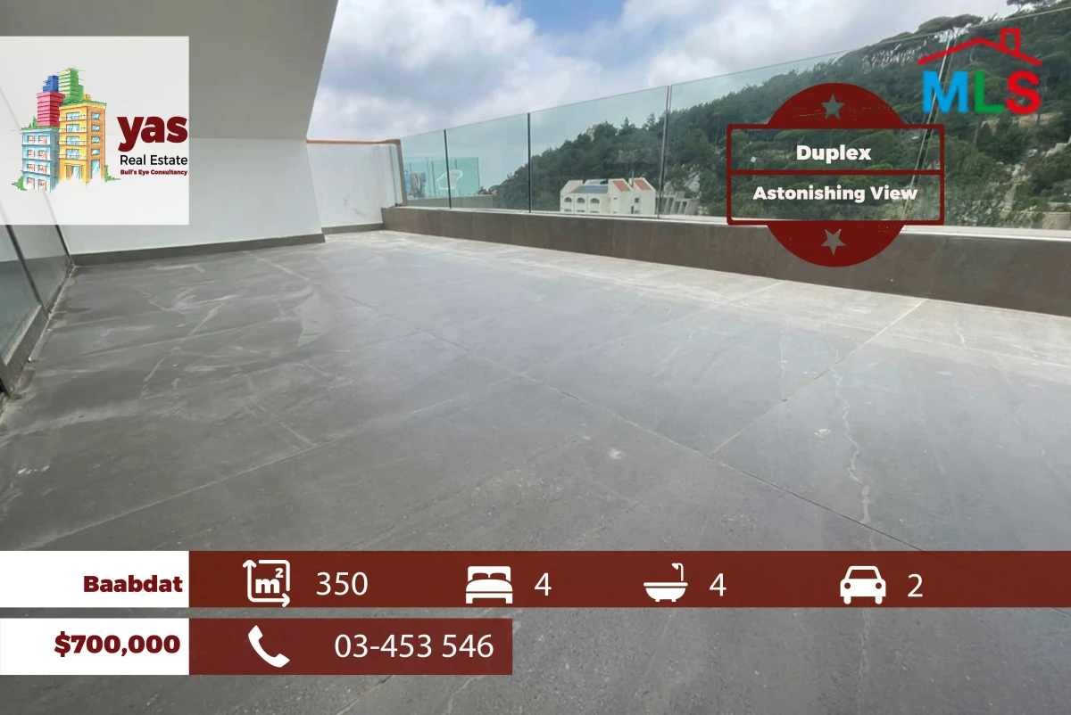 Baabdat 350m2 | Luxury Dupleax | Terrace | Prime Location | View | TCH