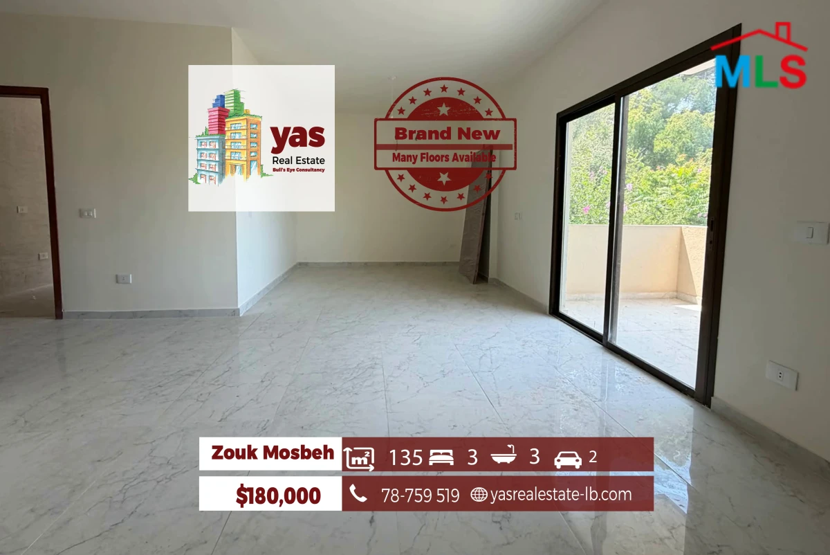 Zouk Mosbeh 135m2 | Many Floors | Brand New | Private Street | EH