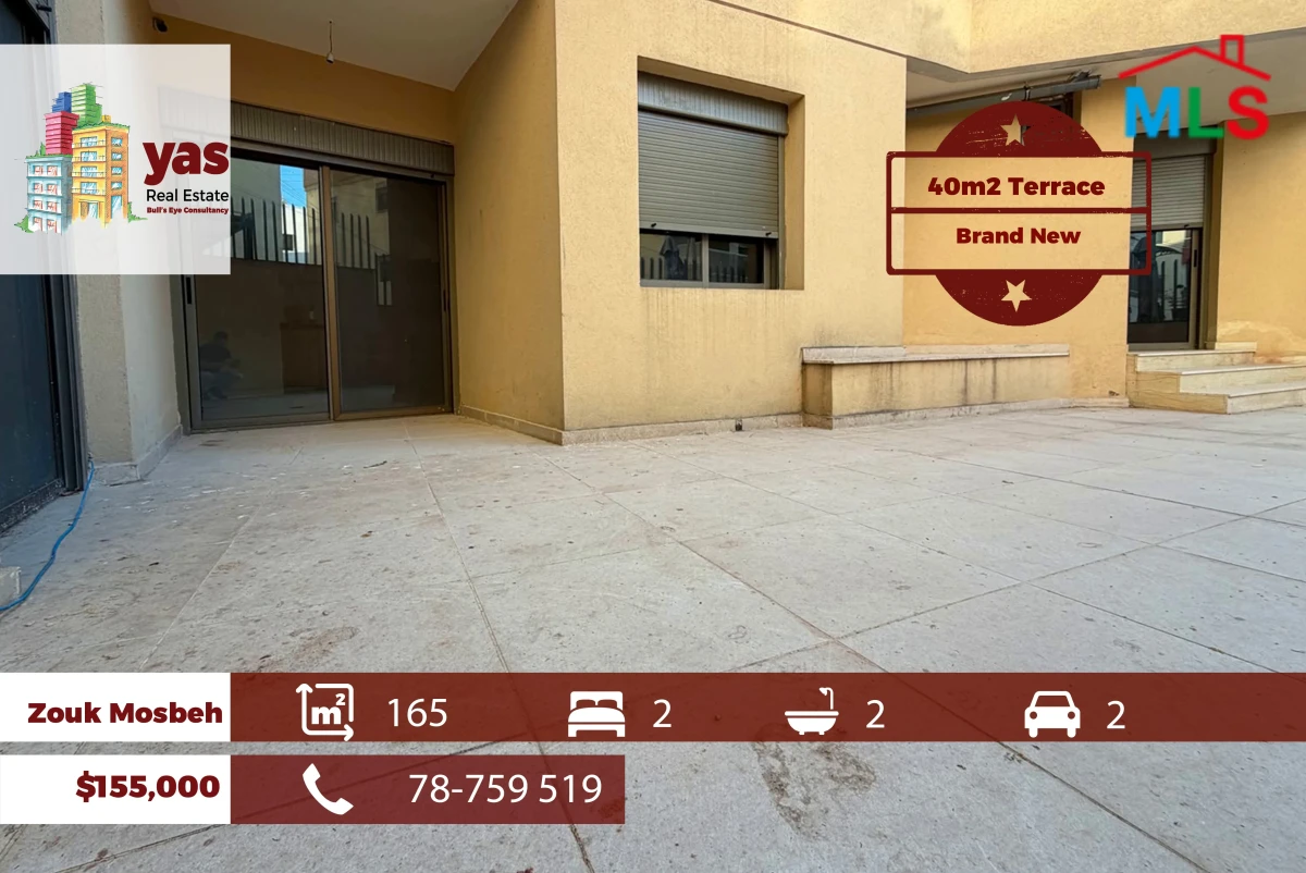 Zouk Mosbeh 165m2 | 40m2 Terrace | Calm Area | Well Maintianed | EH