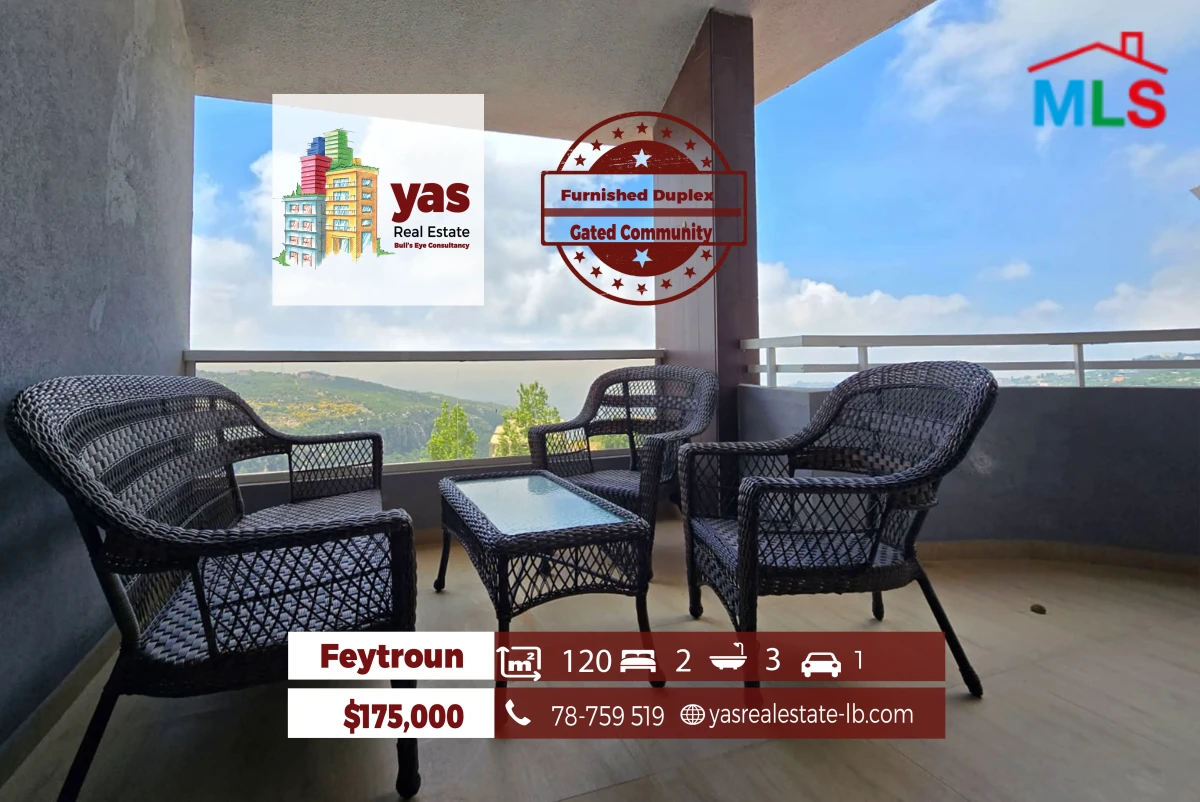 Feytroun 120m2 | Furnished Duplex | Calm Area | Mountain View | DA