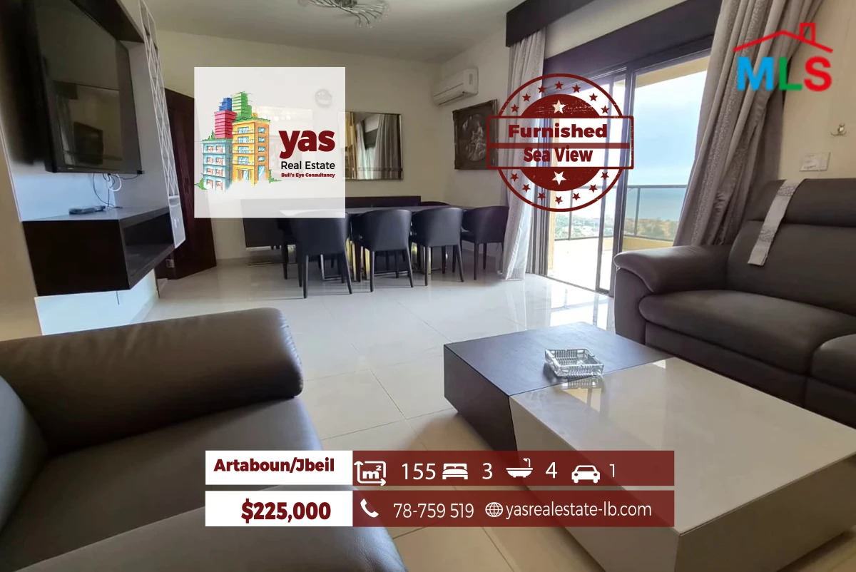 Artaboun/Jbeil 155m2 | Furnished | Calm Area | Sea View | Catch | MCH