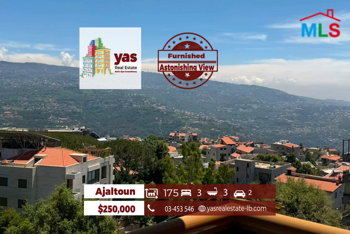 Ajaltoun 175m2 | Fully Furnished | Panoramic View | Prime LocatIon|WA