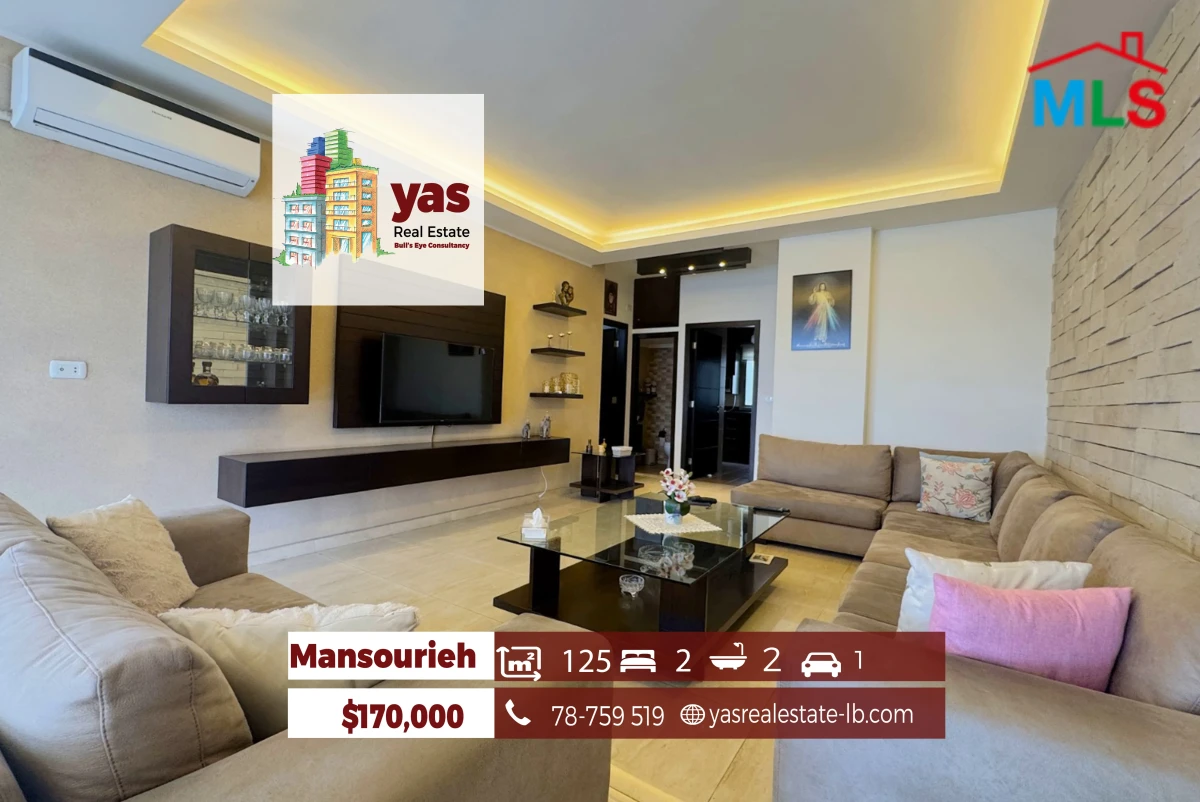 Mansourieh 125m2 | Decorated Flat | Prime Location | Calm Street | OH