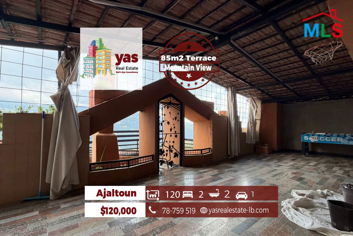 Ajaltoun 120m2 | 85m2 Terrace | Prime Location | Catch | EL