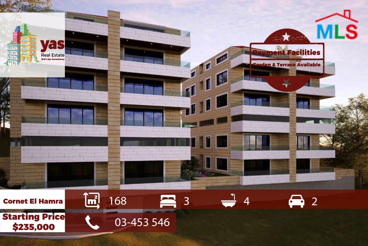 Cornet El Hamra 168m2 | Payment Facilities | Prime Location | TCH