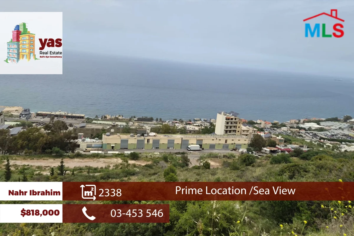 Nahr Ibrahim 2338m2 | Land | Sea View | Prime Location |MCH