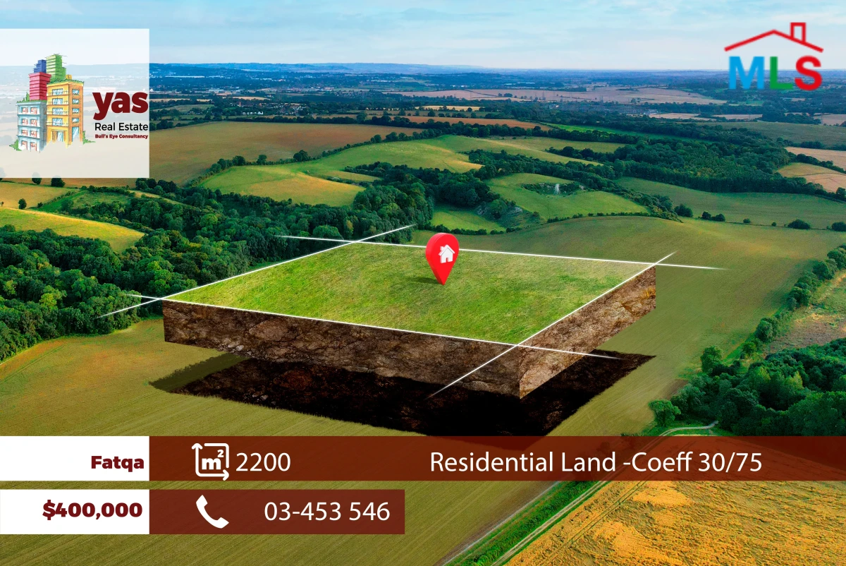 Fatqa 2200m2 | Residential Land | Coeff 30/75 | Prime Location | ABA