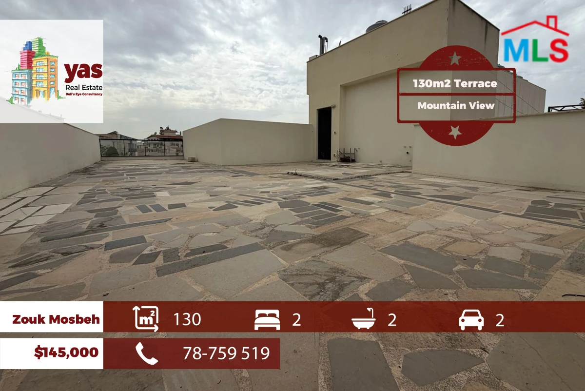 Zouk Mosbeh 130m2 | 130m2 Terrace | Brand New | Panoramic View | EH/EL