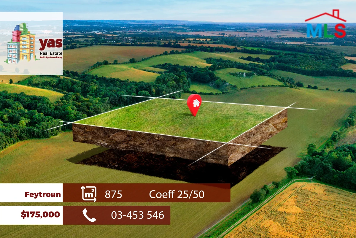 Feytroun 875m2 | Land | Coeff 25/50 | Prime Location | WA