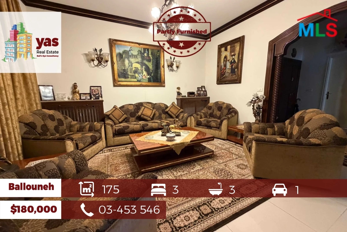 Ballouneh 175m2 | Partly Furnished | Mint Condition | View | EL |