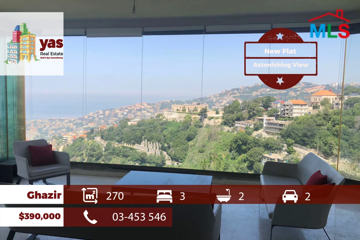 Ghazir 270m2 | New Flat | Astonishing View | Prime Location | OH