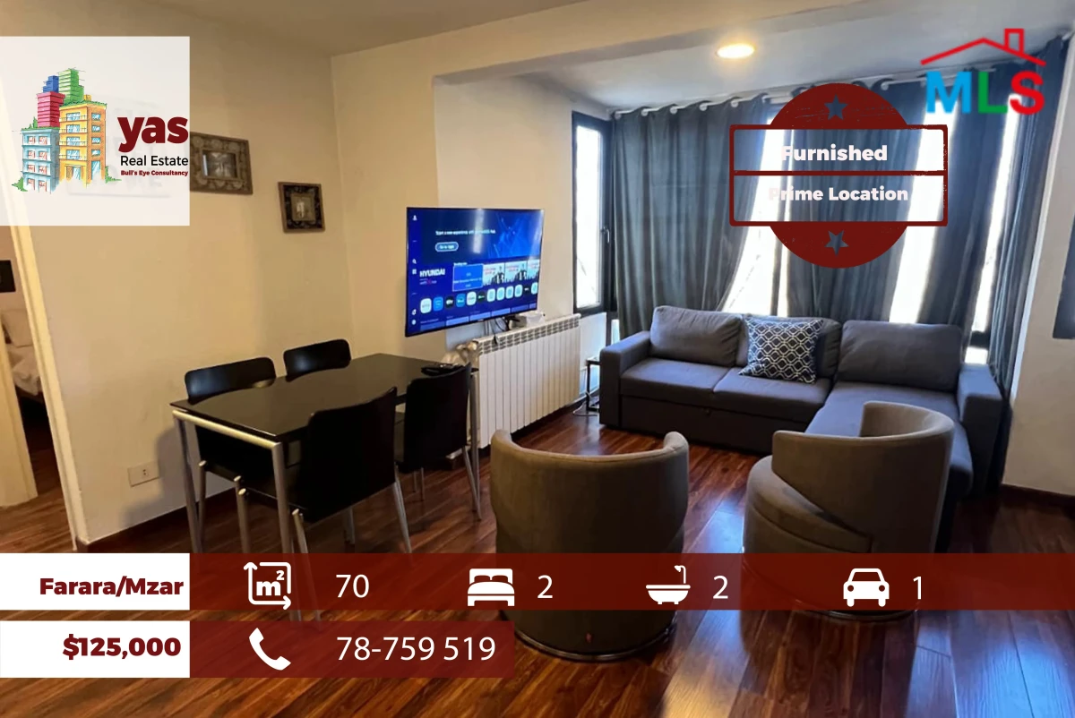 Faraya/Mzar 70m2 | Furnished & Equipped | Prime Location | OH