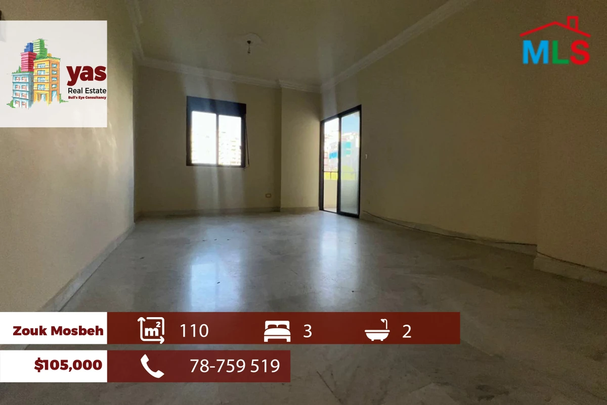 Zouk Mosbeh 110m2 | Calm Area | Well Maintained | Quiet Street |EH/RH