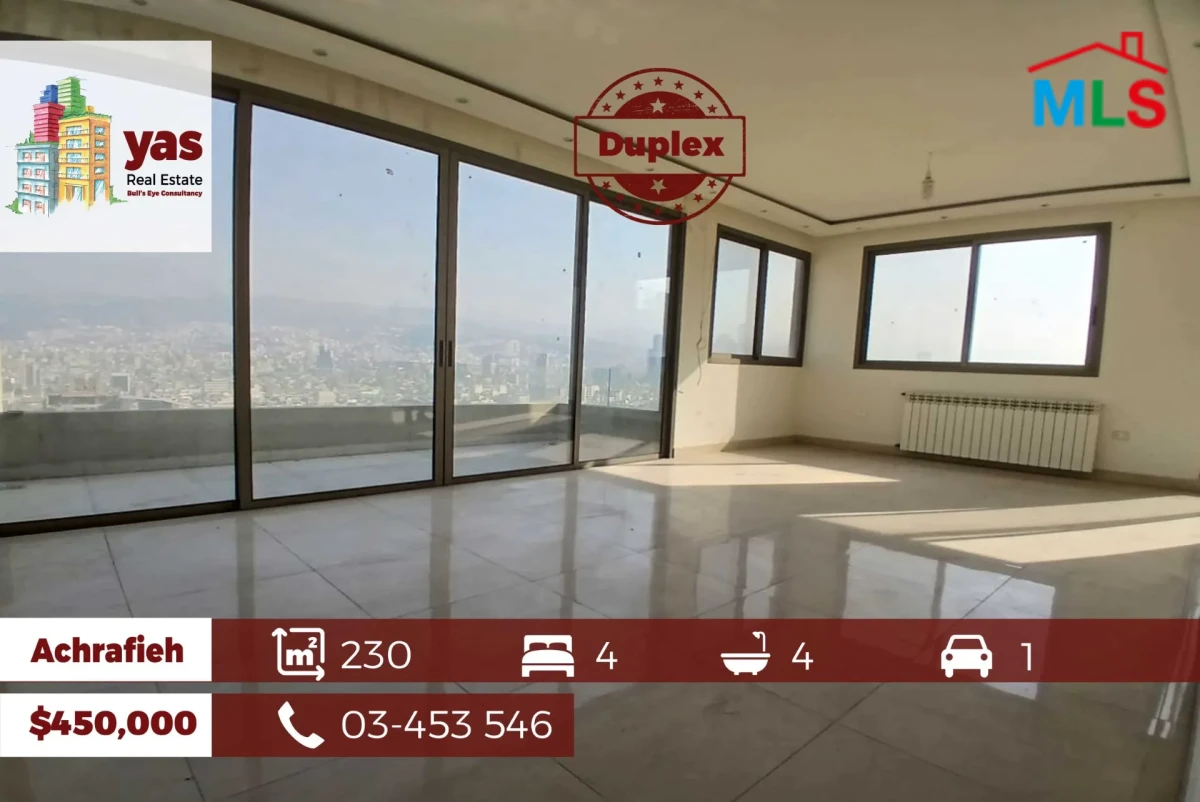 Achrafieh 230m2 | Duplex | Mint Condition | View | OH |
