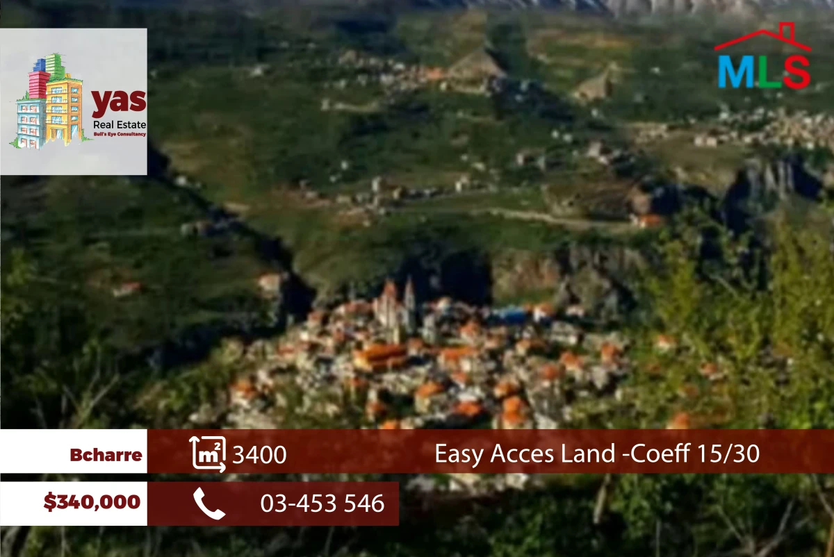 Bcharre 3400m2 | Land | Easy Access | Prime Location | OH