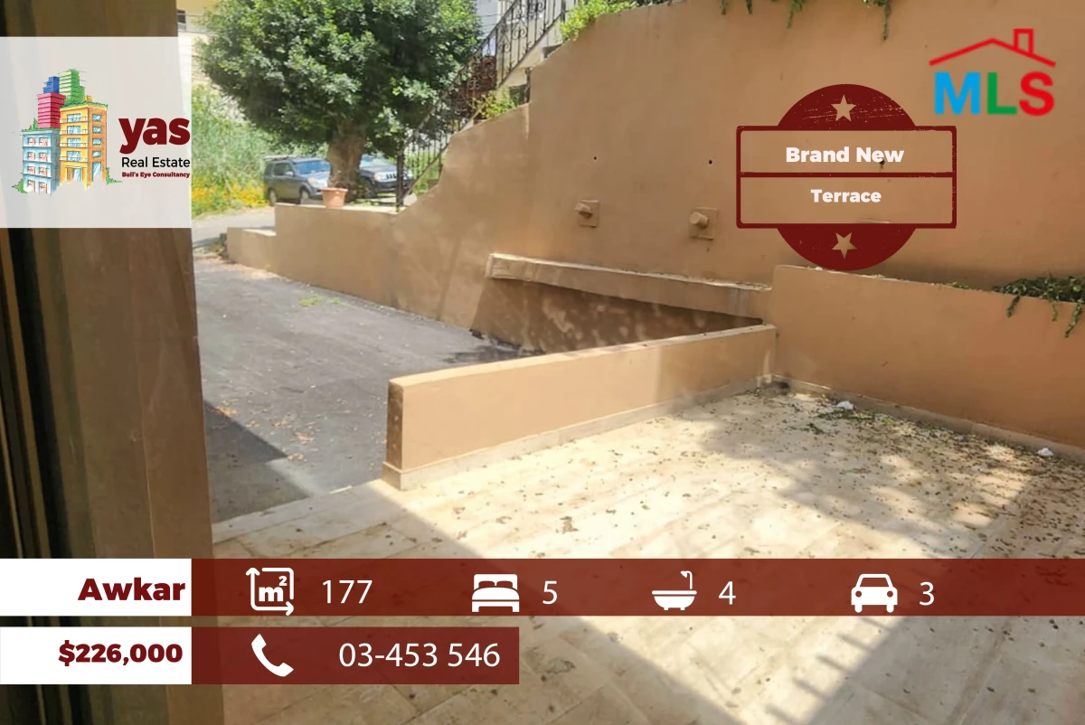 Awkar 177m2 | Terrace | Brand New | Calm Area | Catch | MA