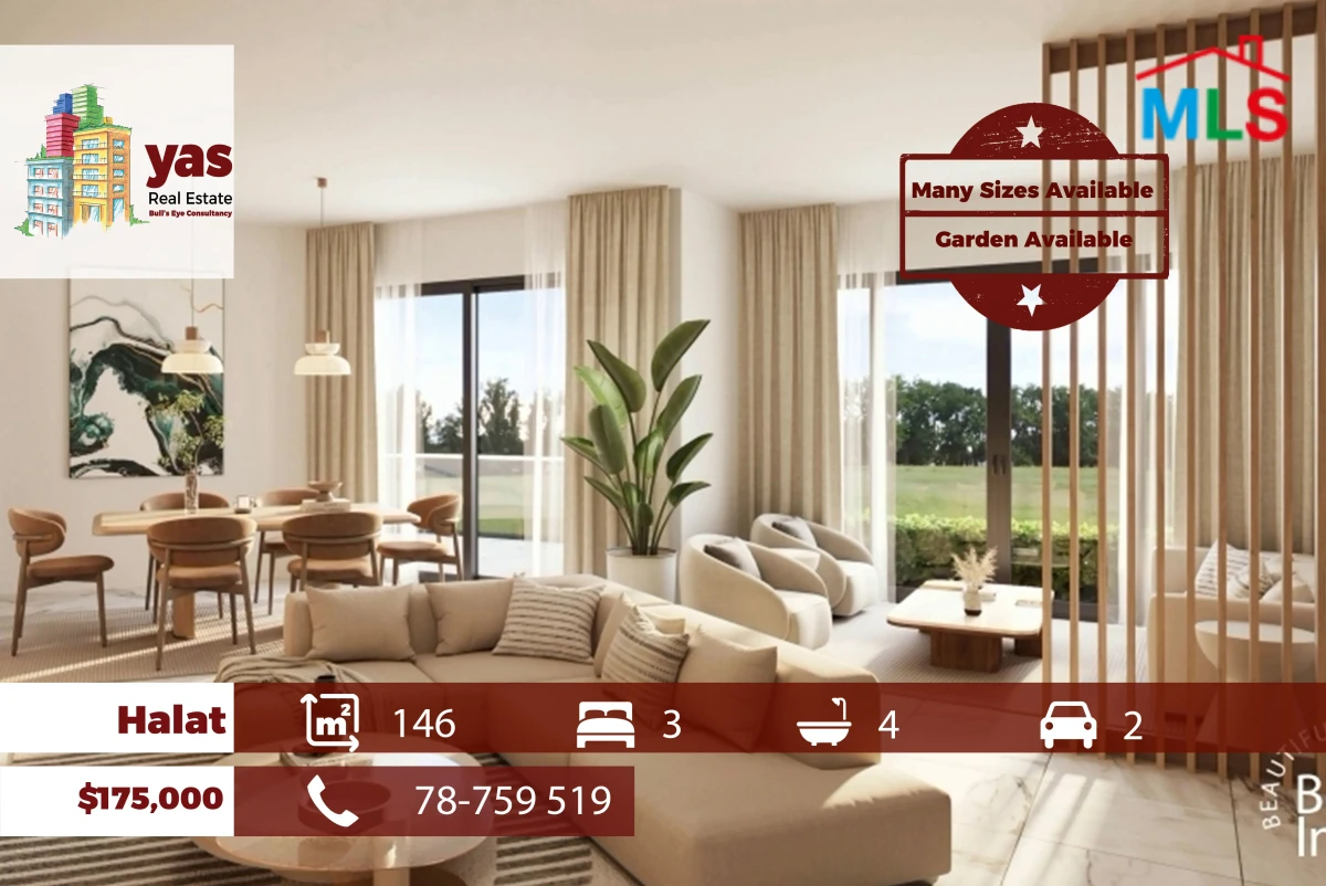 Halat 146m2 | 198m2 | Garden Available | Sea & Mountain View | MCH
