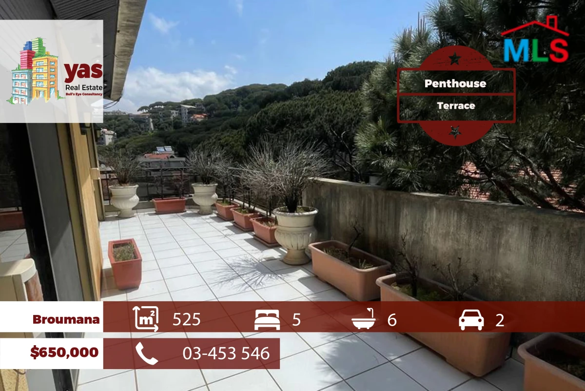 Broumana 525m2 | Terrace | Penthouse | Mountain View | TCH
