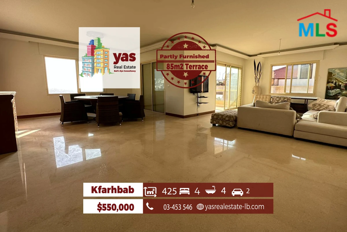 Kfarhbab 425m2 | 85m2 Terrace | Furnished Duplex | View | IV |