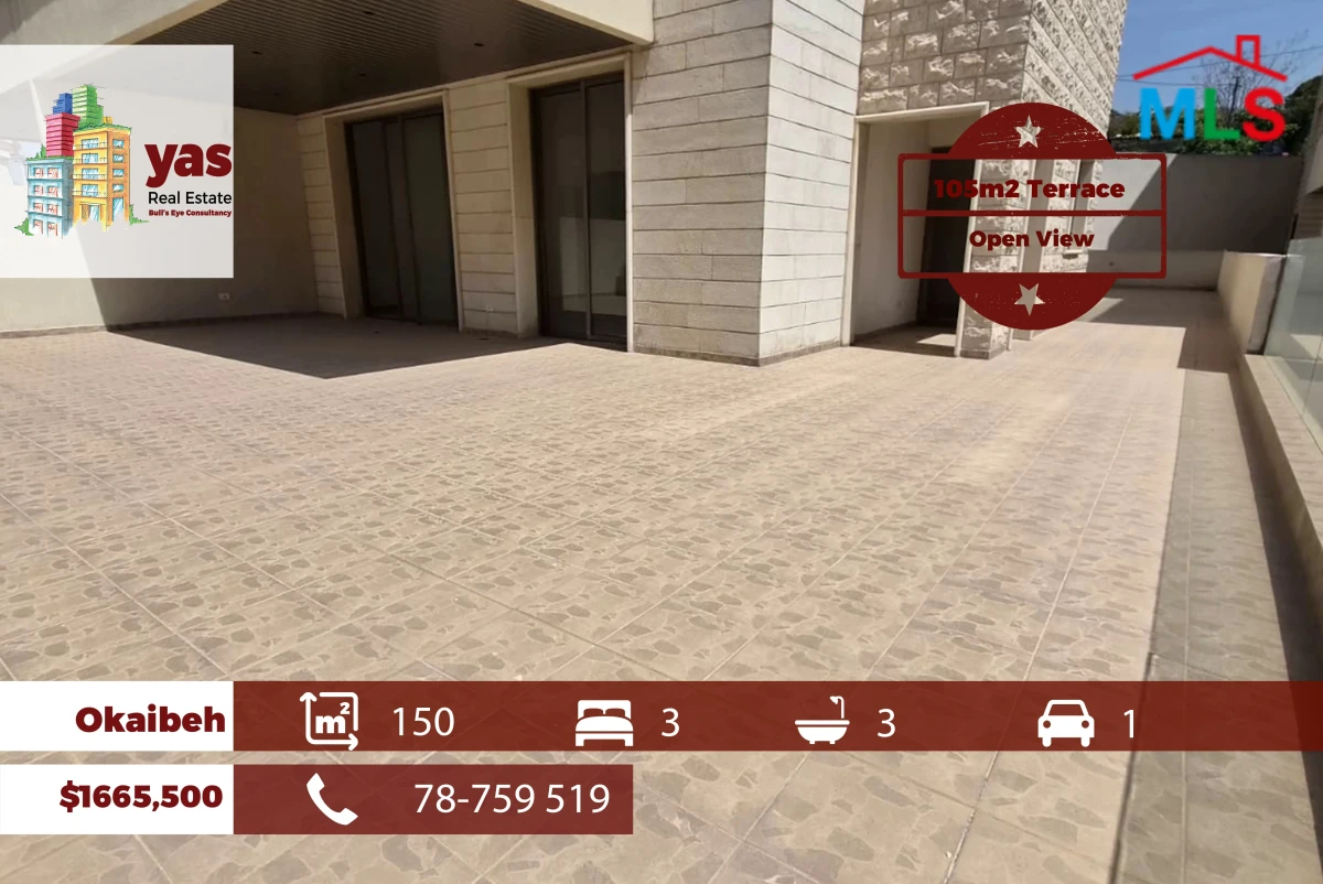 Okaibeh 150m2 | 105m2 | High End | Open View | Catch | MCH