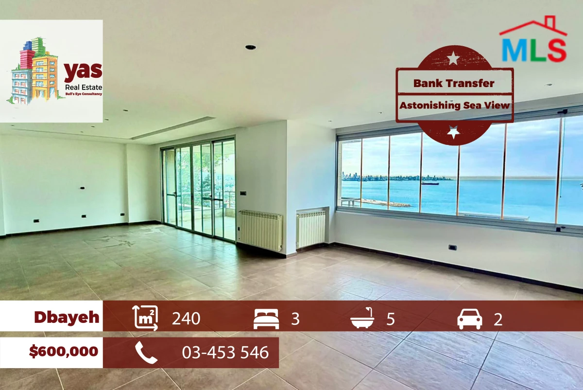 Dbayeh 240m2 | Bank Transfer | Sea View | Luxury Apartment | MJ