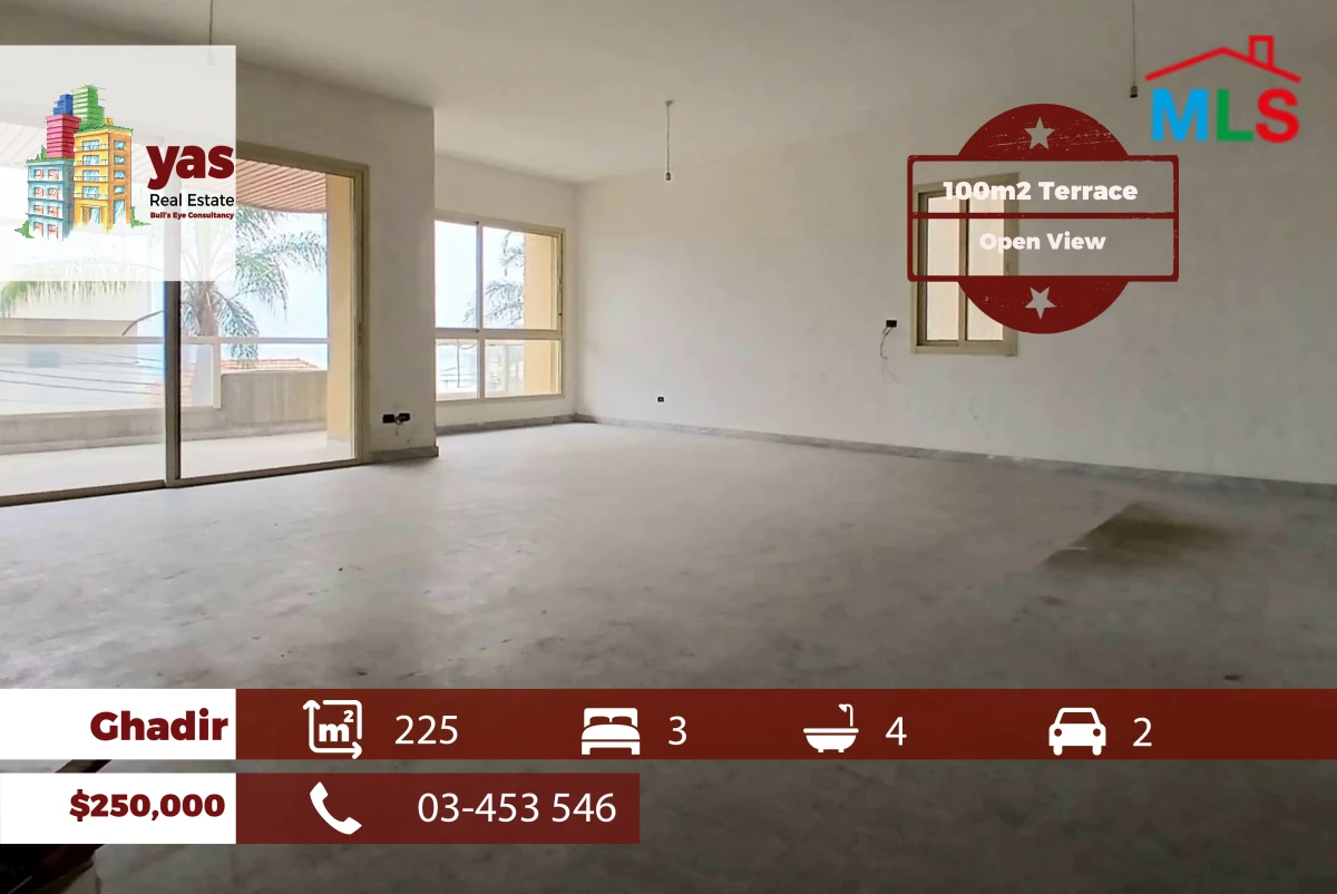 Ghadir 225m2 | 100m2 Terrace | Open View | Excellent Condition | IV/EH