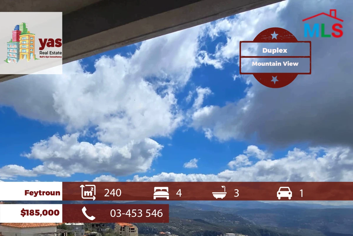 Feytroun 240m2 | Brand New Duplex | Panoramic View | Catch | DA
