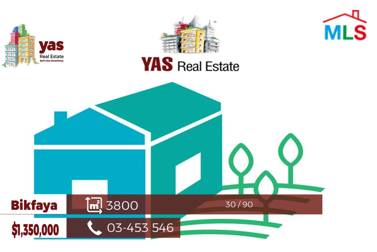 Bikfaya 3800m2 Land | Prime Location | 30/90 | Open View | WA |