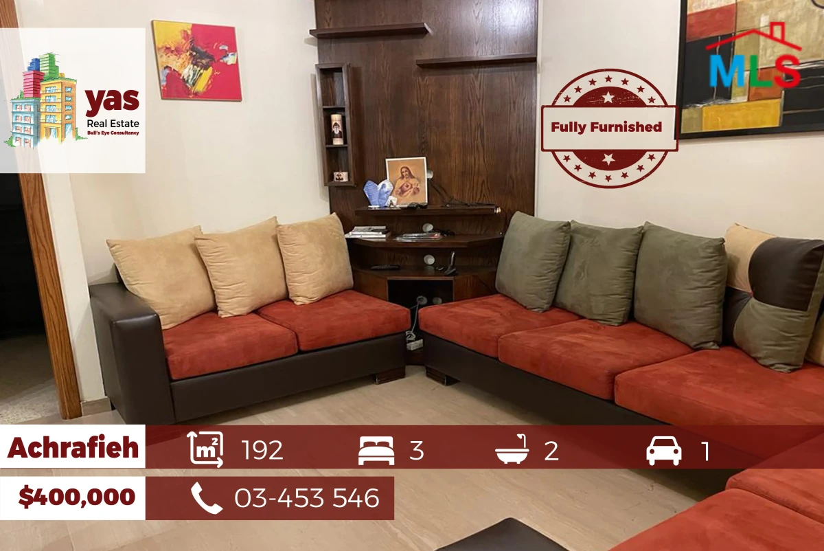 Achrafieh 192m2 | Excellent Condition | Fully Furnished | Prime | WI