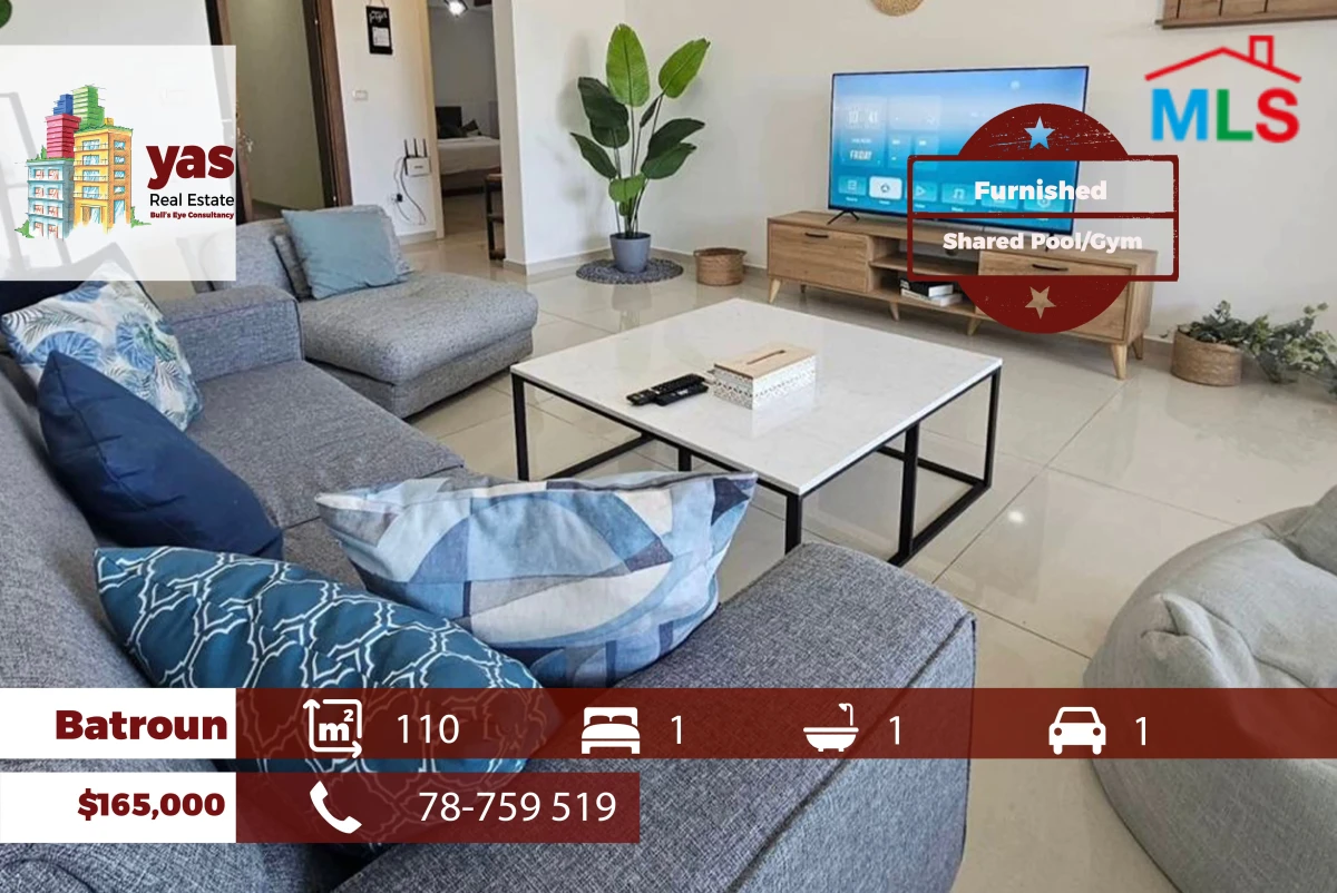 Batroun 110m2 | Furnished & Equipped | Shared Pool/Gym | OH