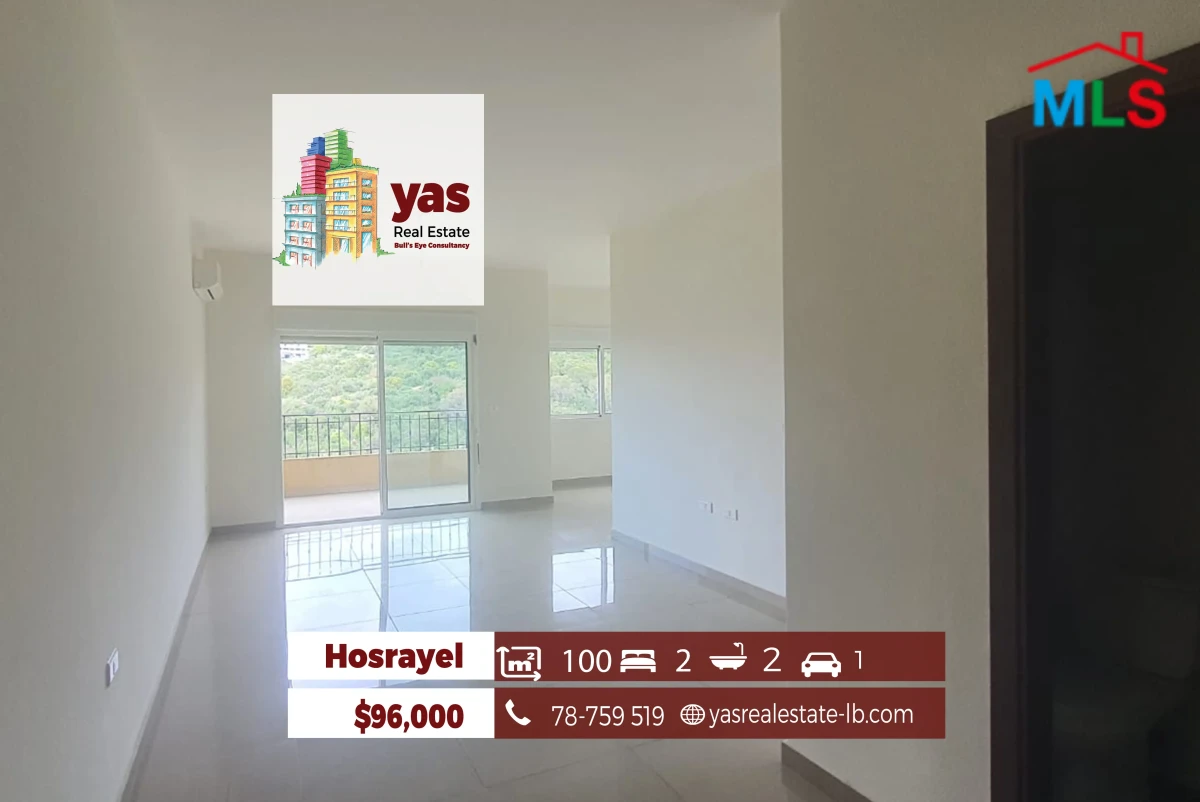 Hosrayel 100m2 | Brand New | Calm Area | Prime Location | ABA