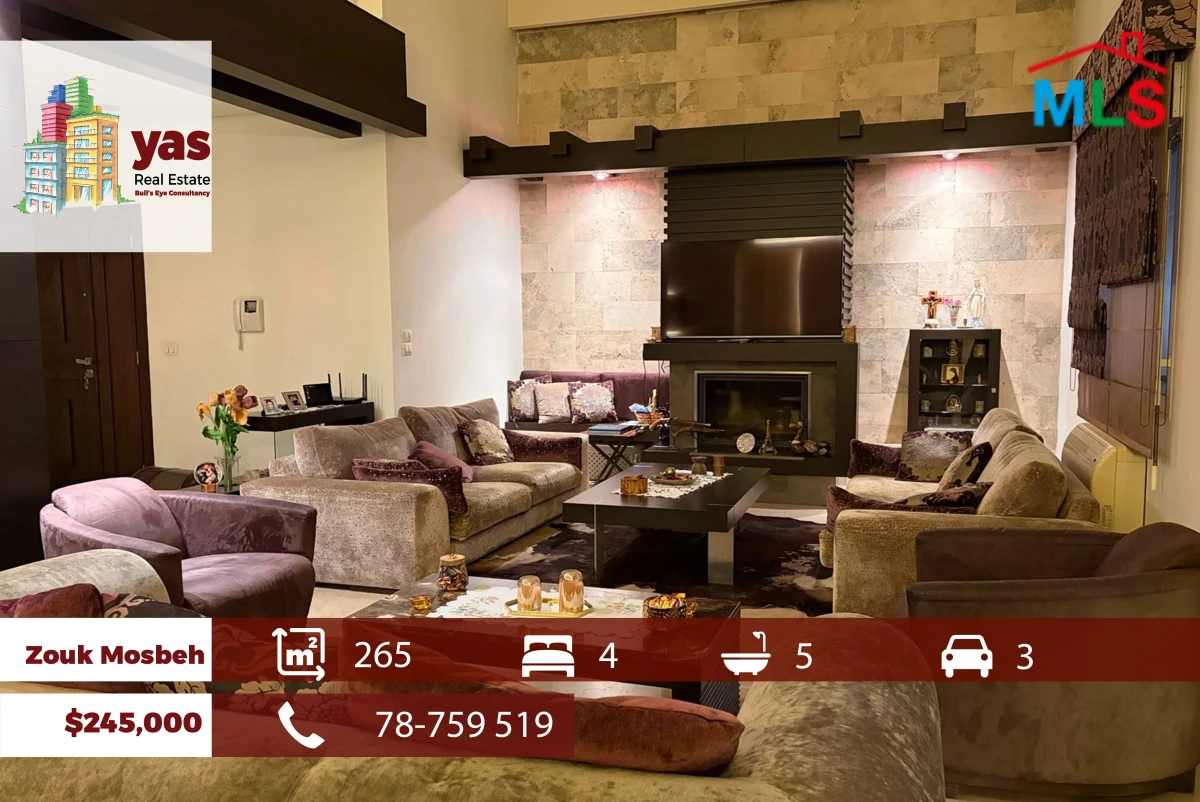 Zouk Mosbeh 265m2 | Luxury Duplex | Decorated | Calm Street |EH/RH/EL