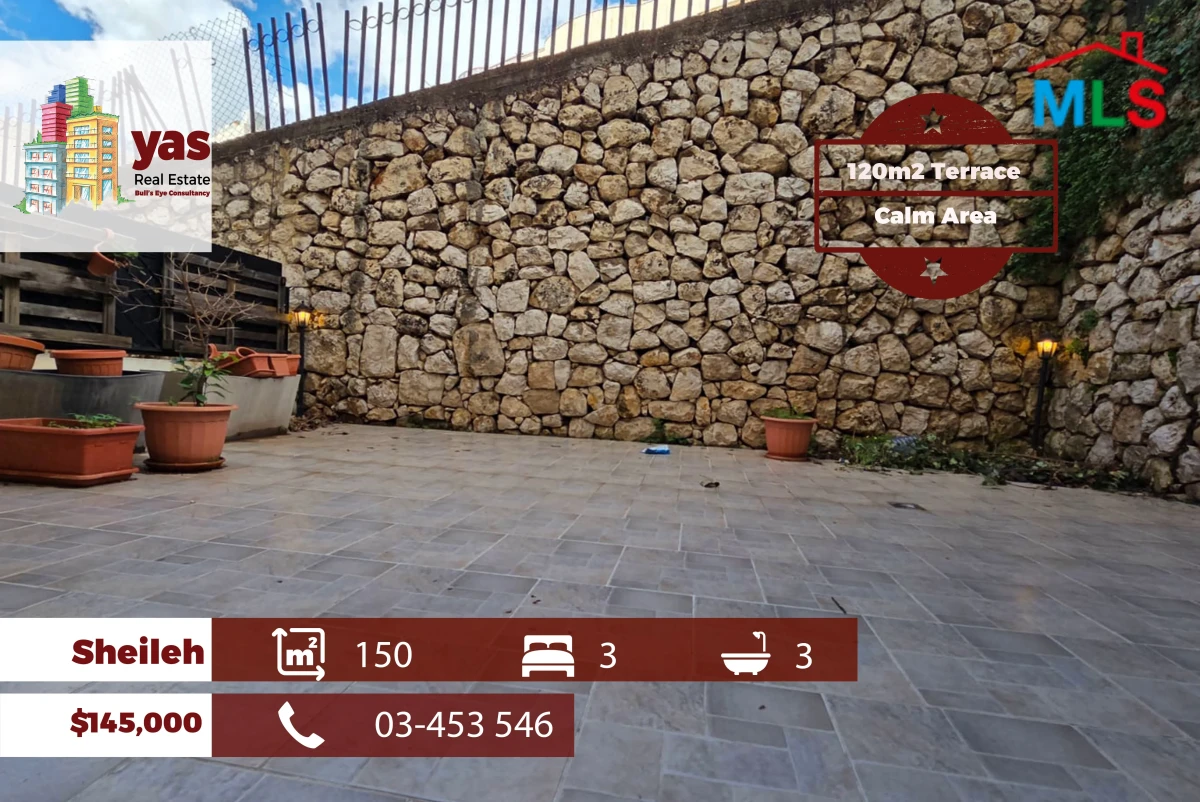 Sheileh 150m2 | 120m2 Terrace | Well Lighted | Quiet Street | TO/KS