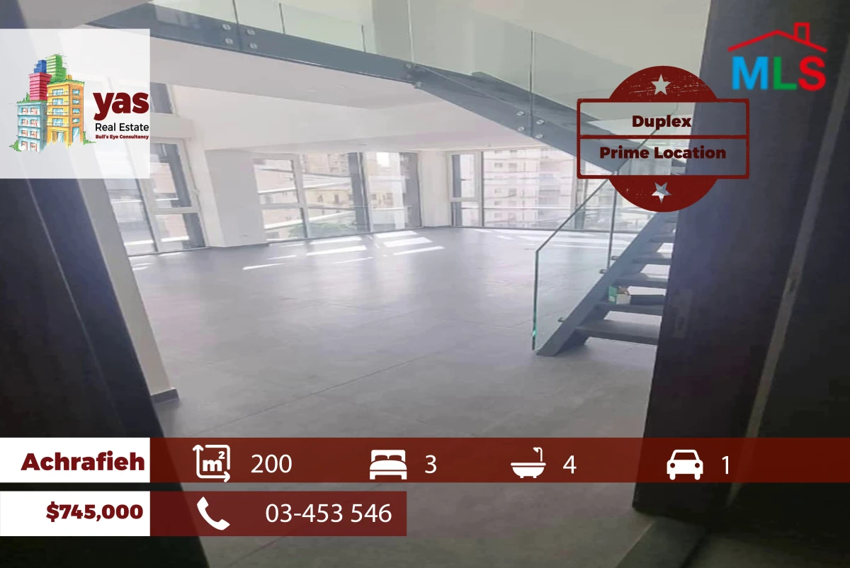 Achrafieh/Carre d'or 200m2 | Prime Location | Calm Area | Duplex | WI