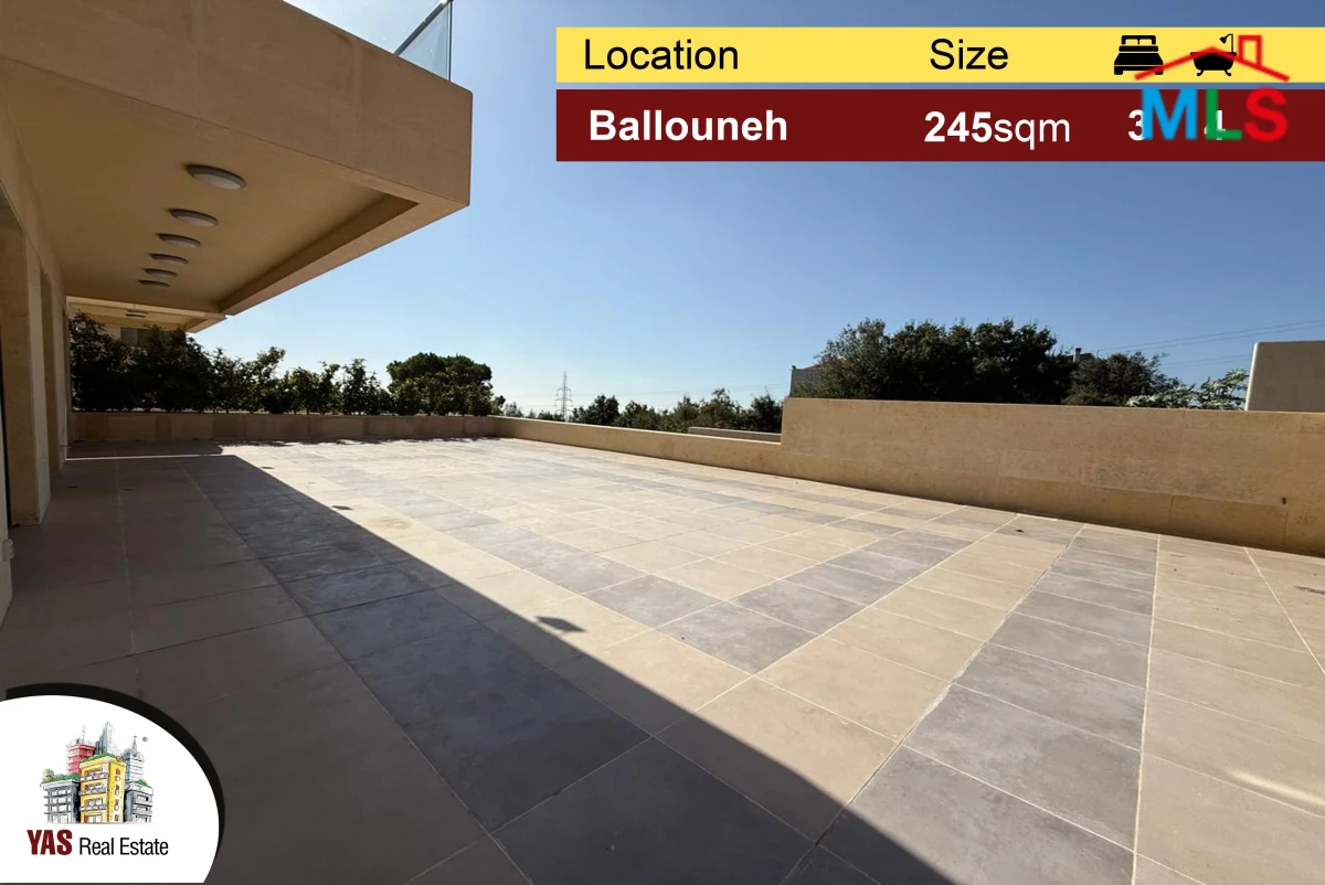 Ballouneh 245m2 | 165m2 Terrace | Ultra Prime Location | WA