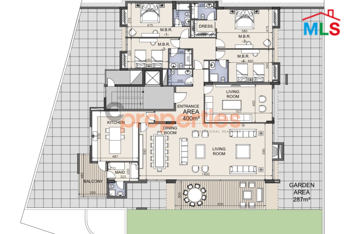 Apartment For Sale in Biyada with Terrace CPCF370 شقة للبيع في البياضة