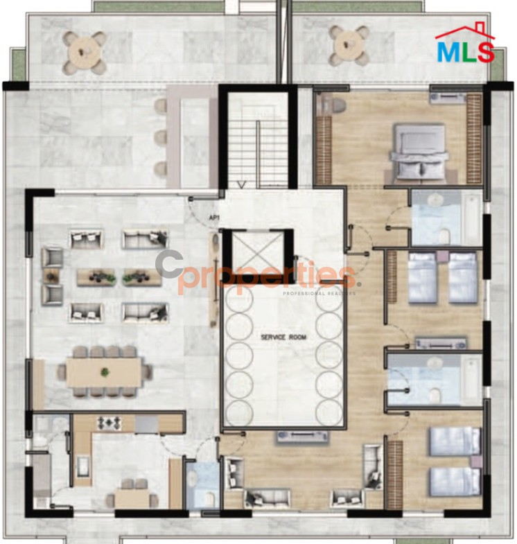 Apartment For Sale In Awkar Under Construction With Terrace – CPTA94