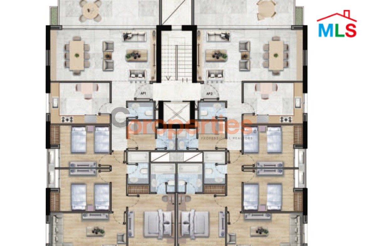 Apartment For Sale In Awkar Under Construction With Terrace – CPTA92