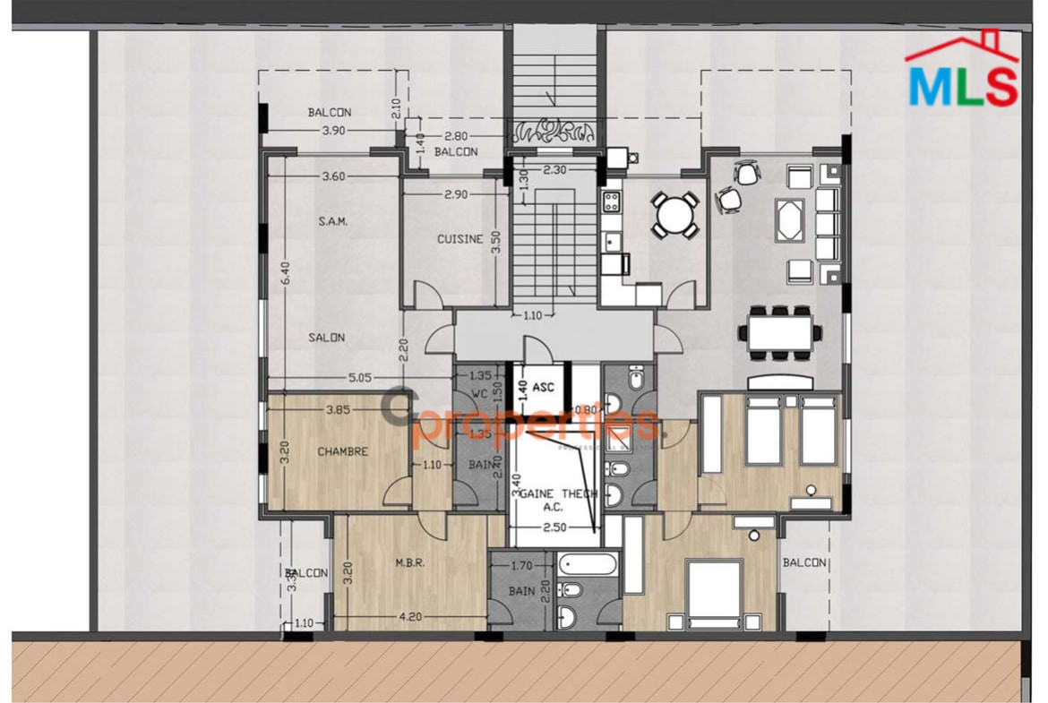 Apartment for sale in Mar Moussa el Douar with terrace CPSM235