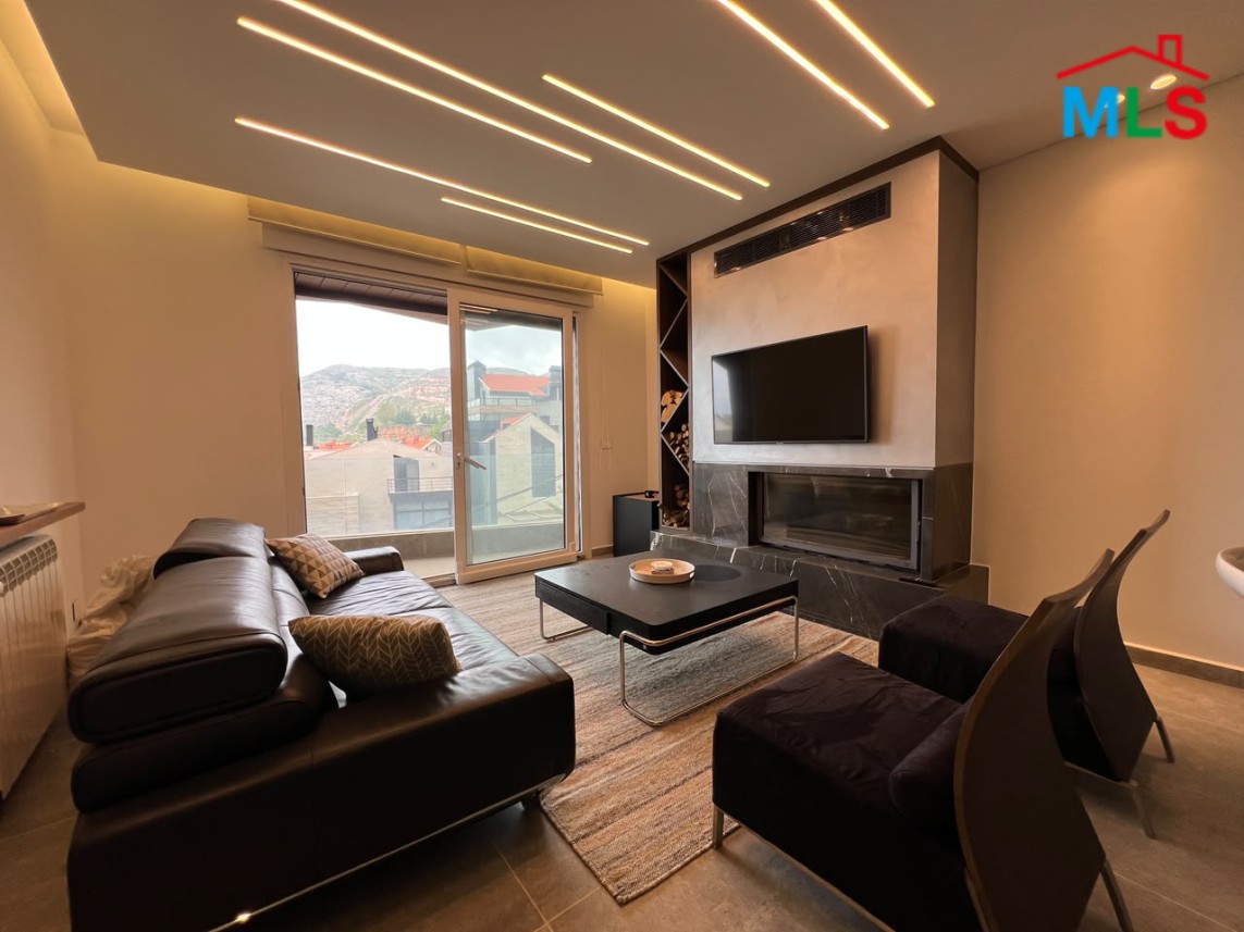 Furnished 2-Bedroom Chalet with Mountain View For Rent in Zaarour