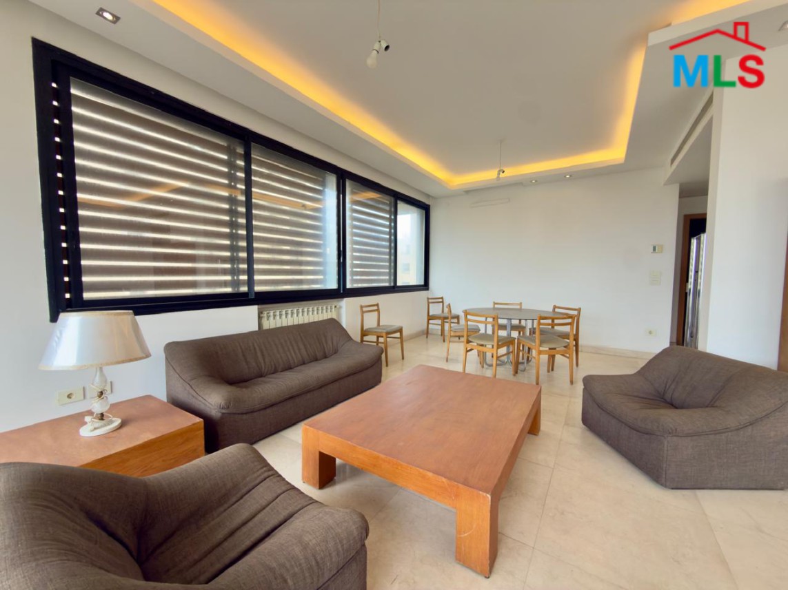 Furnished 3-Bedroom Apartment with City View For Rent in Achrafieh, Sodeco