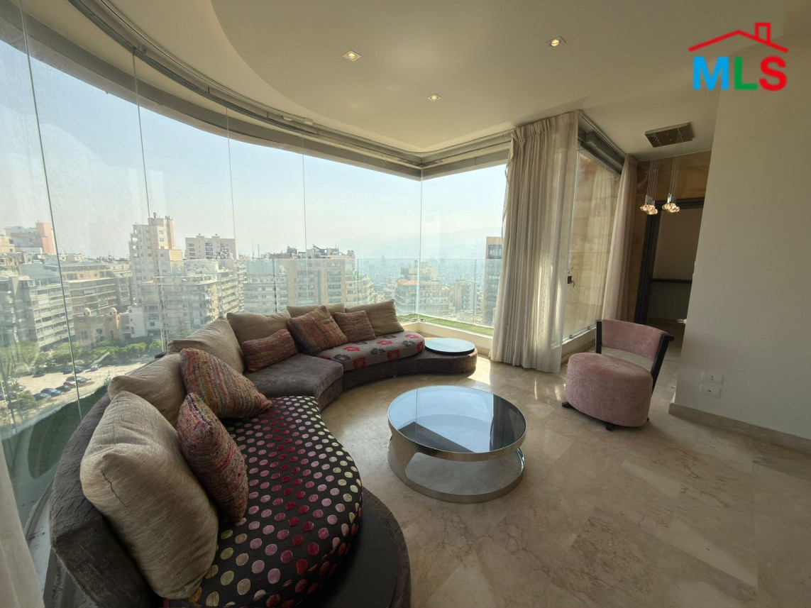 Elegant Apartment with City View For Rent in Achrafieh, Sassine