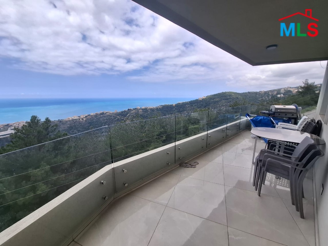 Modern & Furnished Duplex with Terrace & Sea View For Rent in Maaysra