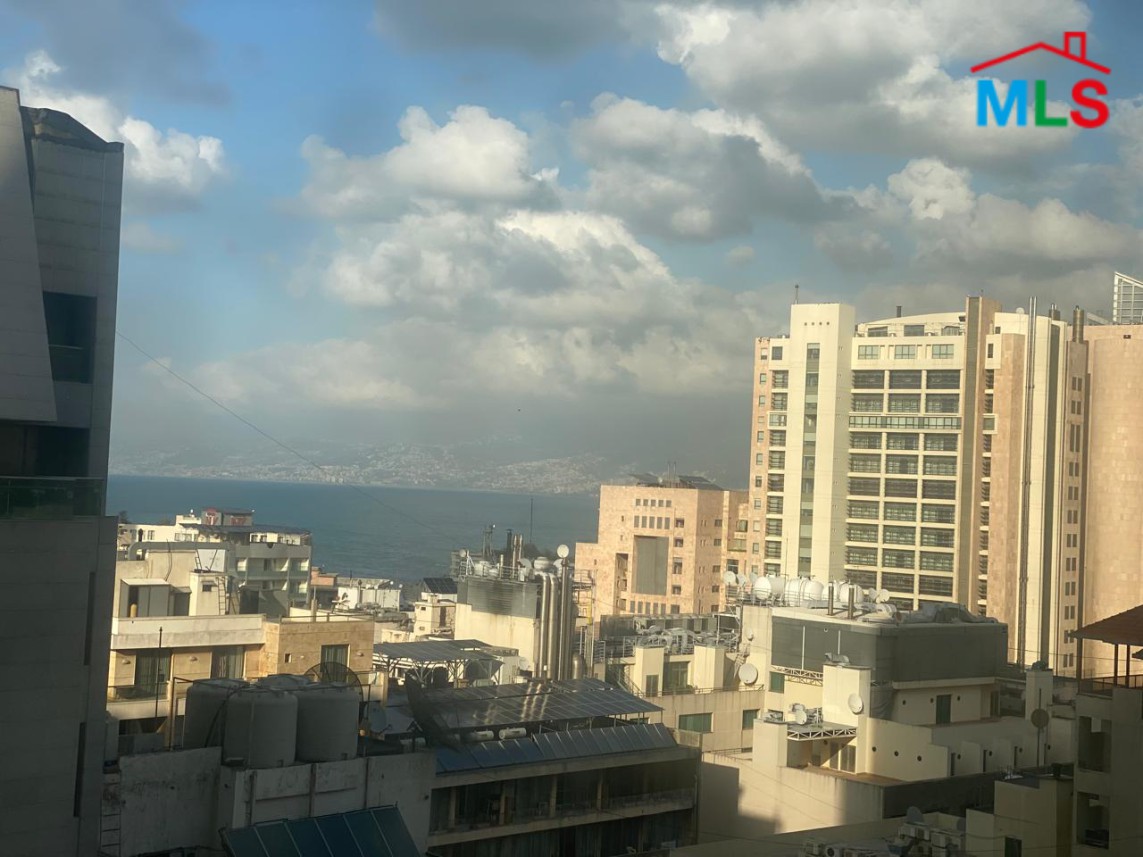 Luxury Living! Apartment with Sea & City View For Rent in Clemenceau, Ras Beirut