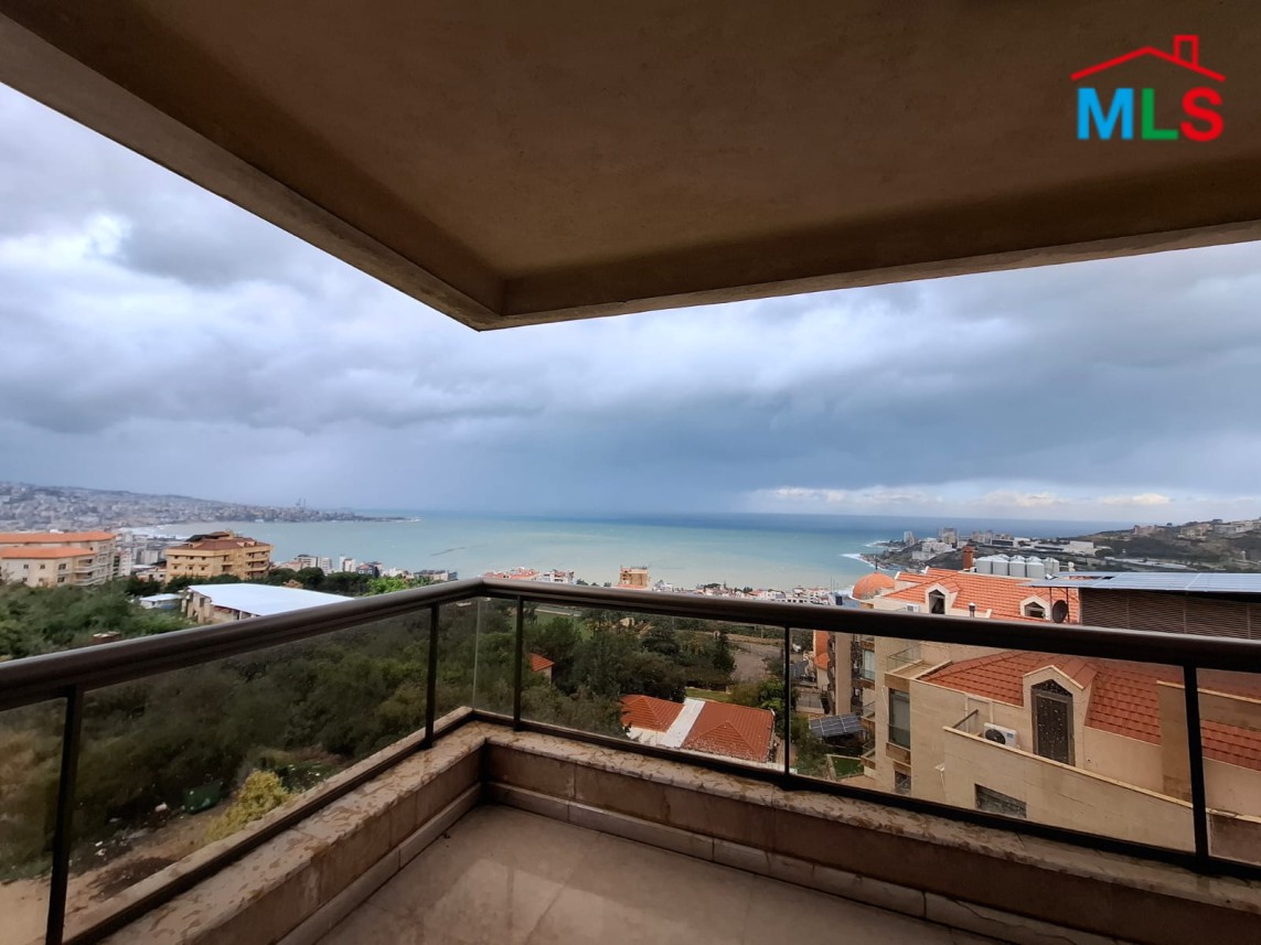 Spacious 3-bedroom Apartment With Sea View For Rent in Kfarhbeib