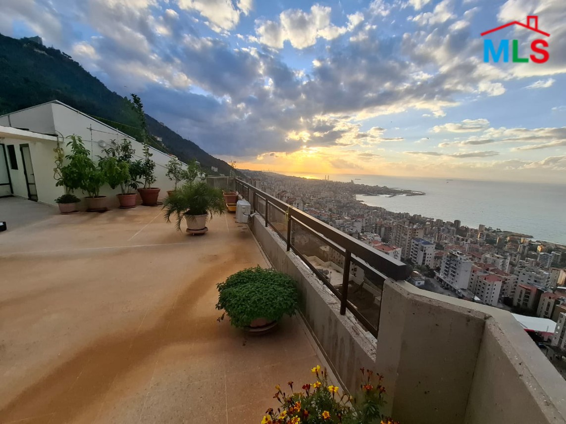 Spacious Triplex With Panoramic Sea View And Terrace For Rent in Sahel Alma