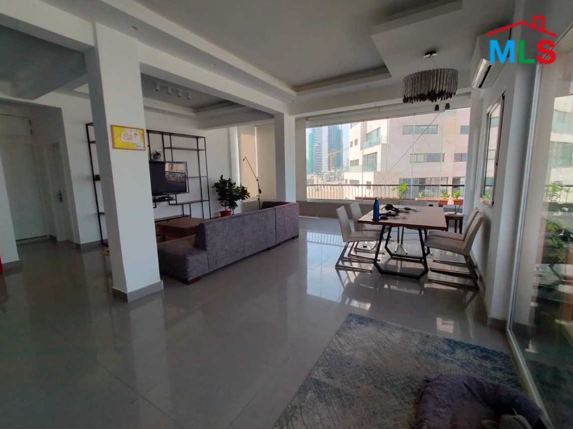 Renovated & Furnished Apartment with Sea & City View For Rent in Mar Mikhael