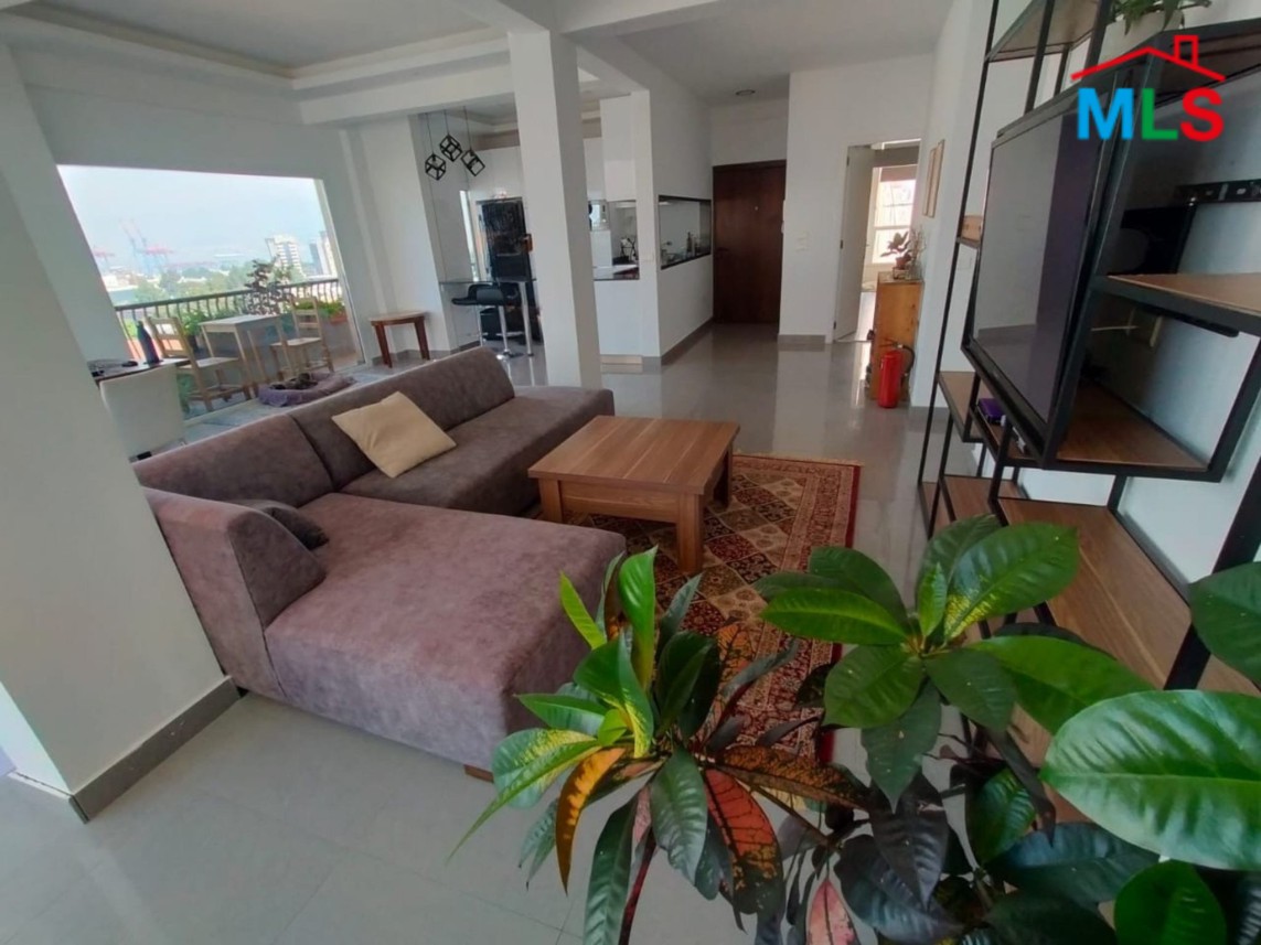 Renovated & Furnished Apartment with Sea & City View For Rent in Mar Mikhael